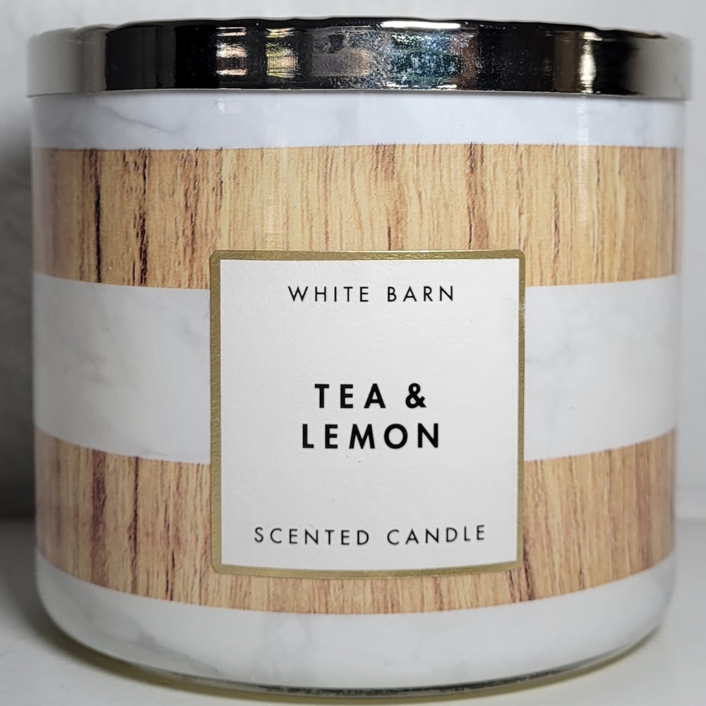 White Barn Tea & Lemon Scented Candle 14.5oz 3 Wick